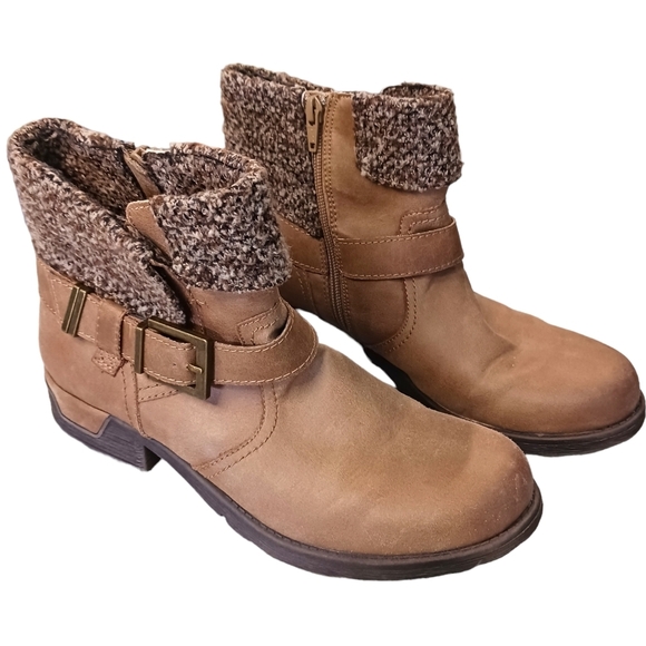 Size 9.5 R White Mountain Women’s Booties, Shoes Winter Tan Cowgirl Cabincore - Picture 1 of 7